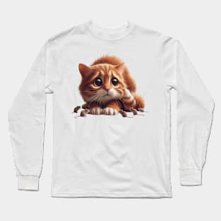 cats are afraid of mice Long Sleeve T-Shirt